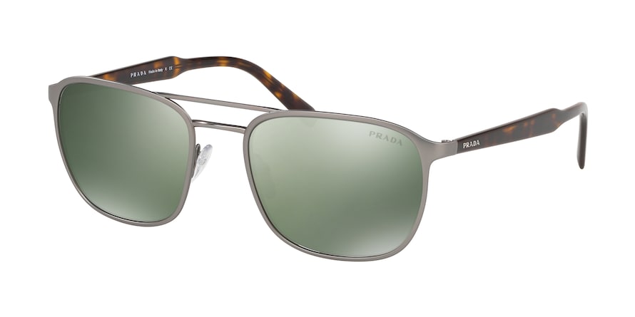 Prada CONCEPTUAL PR75VS Square Sunglasses  523722-TOP MT GUNMETAL ON GUNMETAL 56-20-145 - Color Map gunmetal