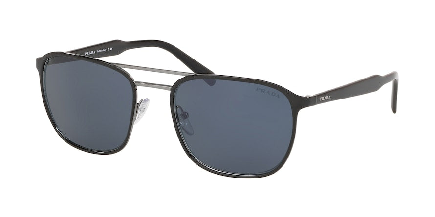 Prada CONCEPTUAL PR75VS Square Sunglasses  YDC0A9-TOP BLACK ON GUNMETAL 56-20-145 - Color Map black