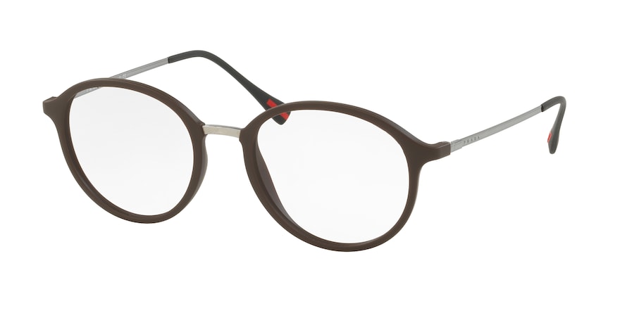 Prada Linea Rossa PS01IV Phantos Eyeglasses  VYY1O1-BROWN RUBBER 51-19-140 - Color Map brown
