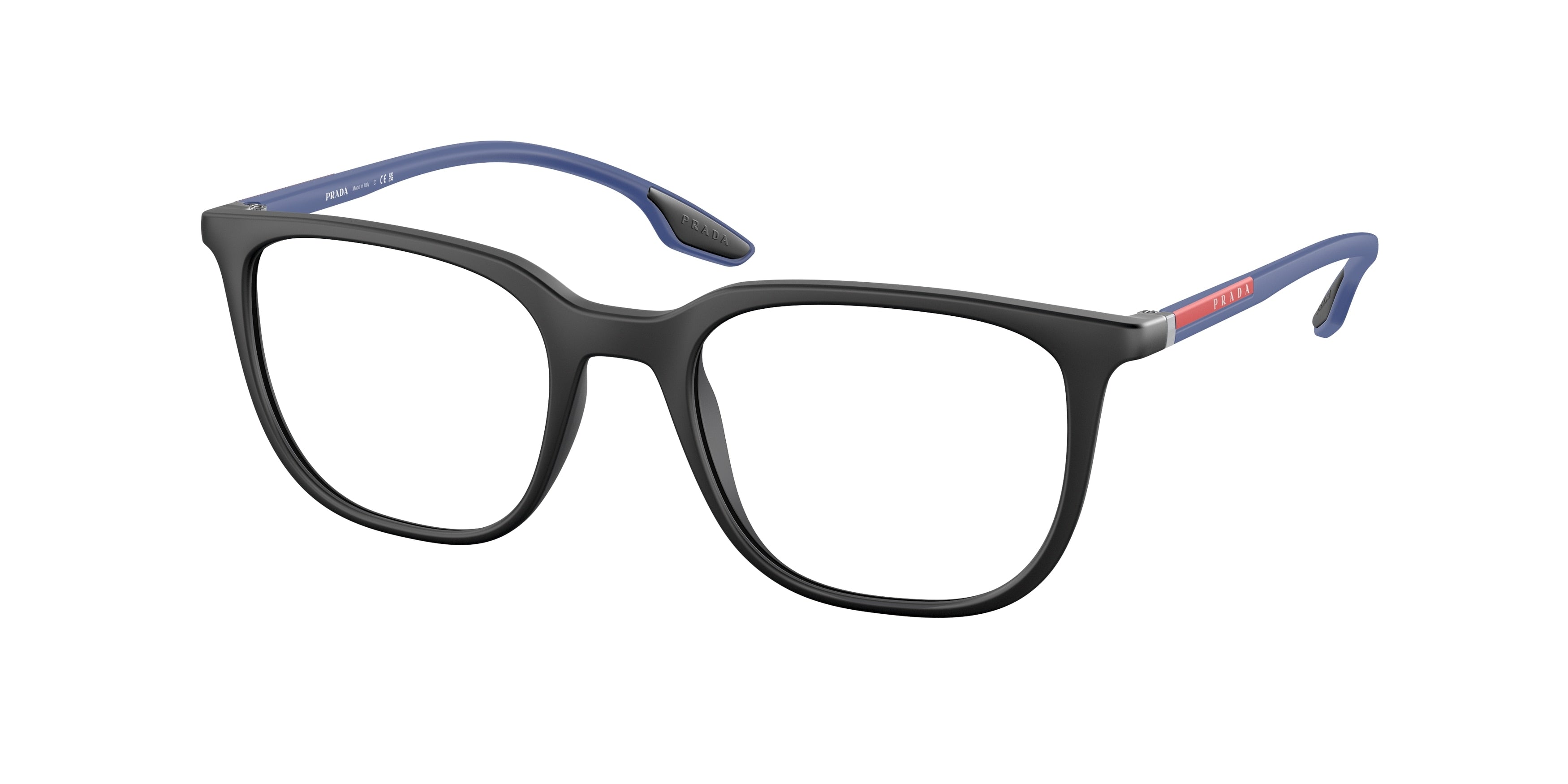 Prada Linea Rossa PS01OV Pillow Eyeglasses  16G1O1-Matte Black 49-145-19 - Color Map Black