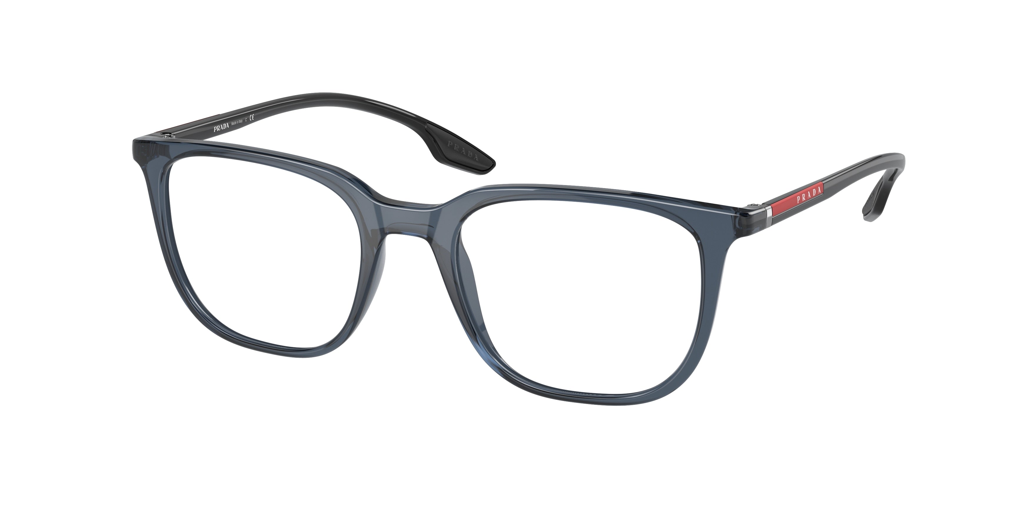Prada Linea Rossa PS01OV Pillow Eyeglasses  CZH1O1-Transparent Blue 49-145-19 - Color Map Blue