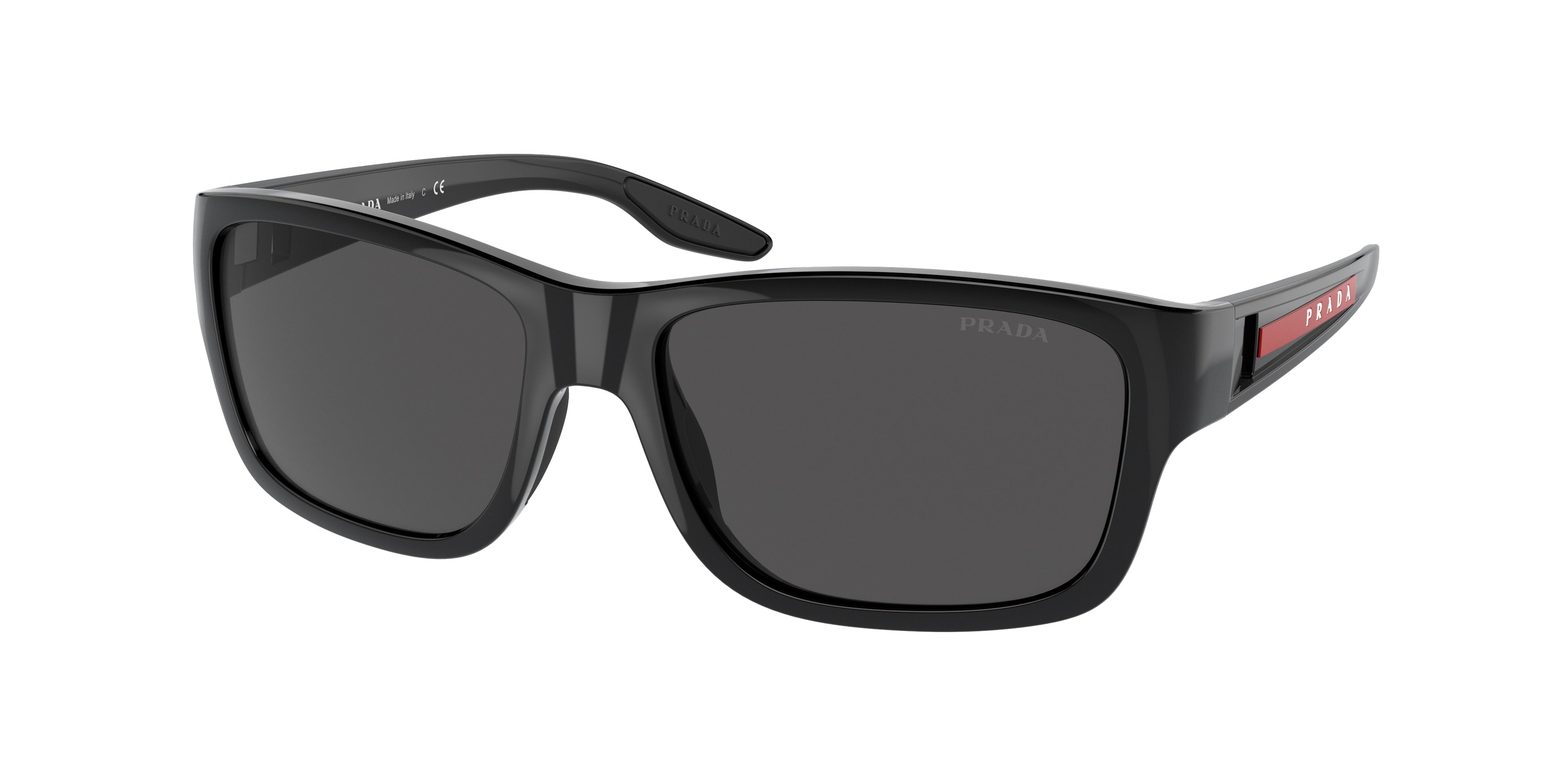 Prada Linea Rossa PS01WS Pillow Sunglasses  1AB06F-Black 58-145-17 - Color Map Black