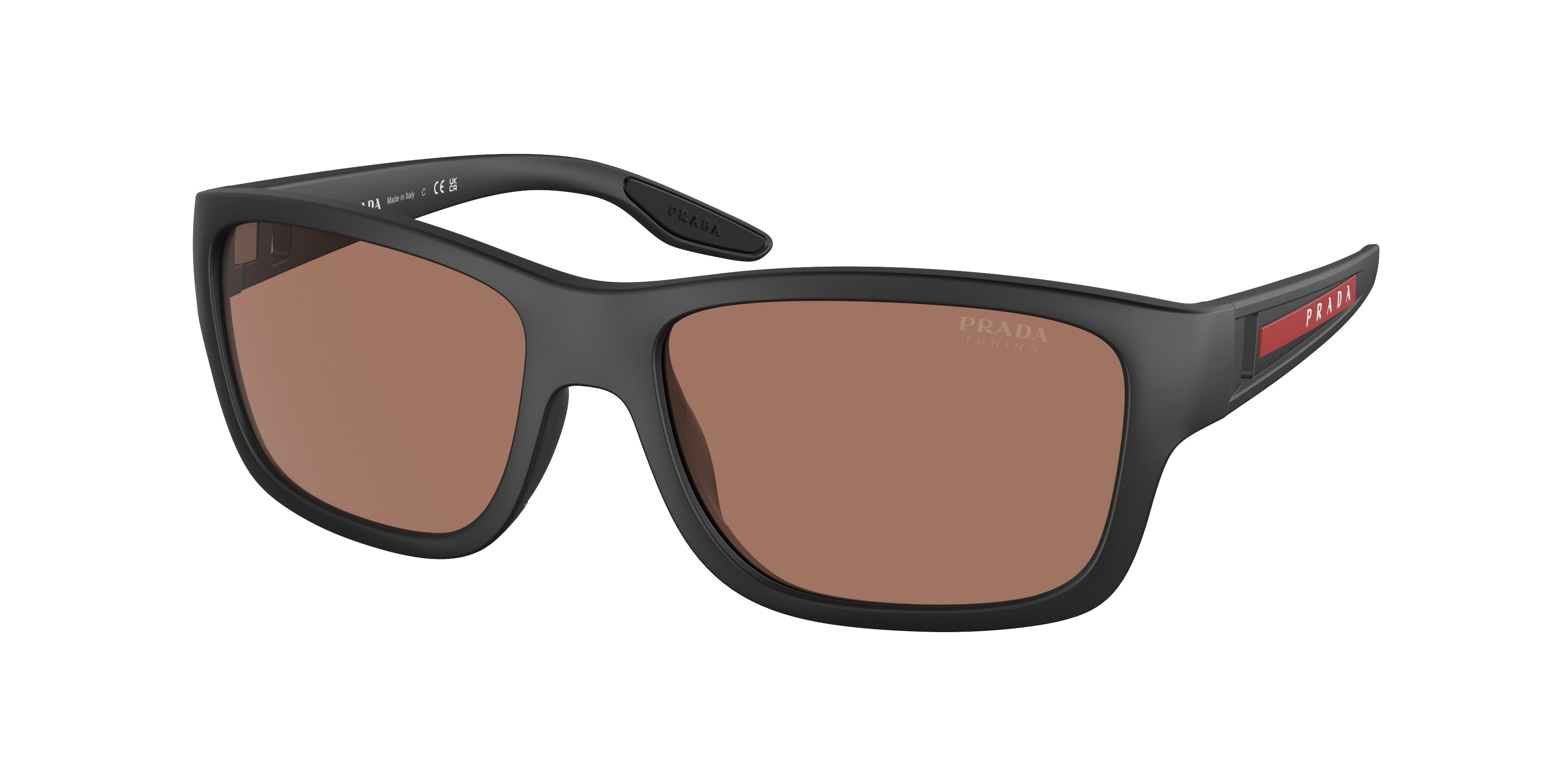 Prada Linea Rossa PS01WS Pillow Sunglasses  1BO50A-Matte Black 58-145-17 - Color Map Black