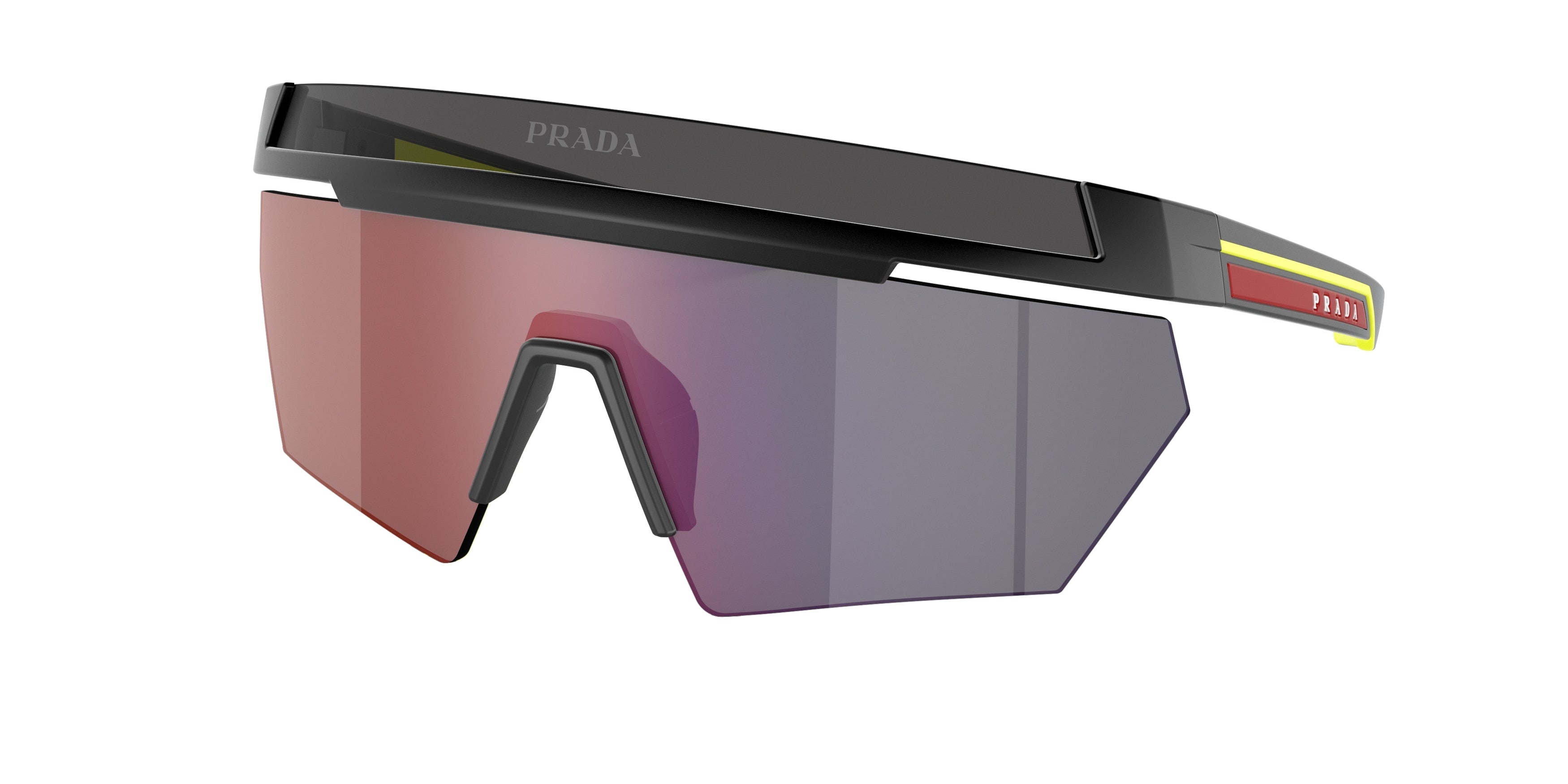 Prada Linea Rossa PS01YS Irregular Sunglasses  17G08F-Matte Black 0-130-144 - Color Map Black