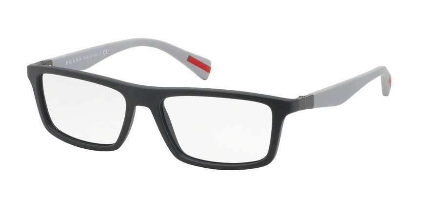 Prada Linea Rossa PS02FV Rectangle Eyeglasses  TFZ1O1-GREY RUBBER 54-16-135 - Color Map grey