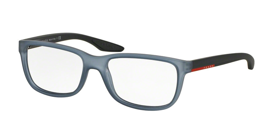 Prada Linea Rossa PS02GV Rectangle Eyeglasses  UB91O1-LIGHT GREY RUBBER 56-17-145 - Color Map grey