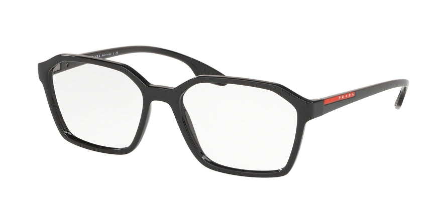 Prada Linea Rossa ACTIVE PS02MV Irregular Eyeglasses  1AB1O1-BLACK 55-17-145 - Color Map black