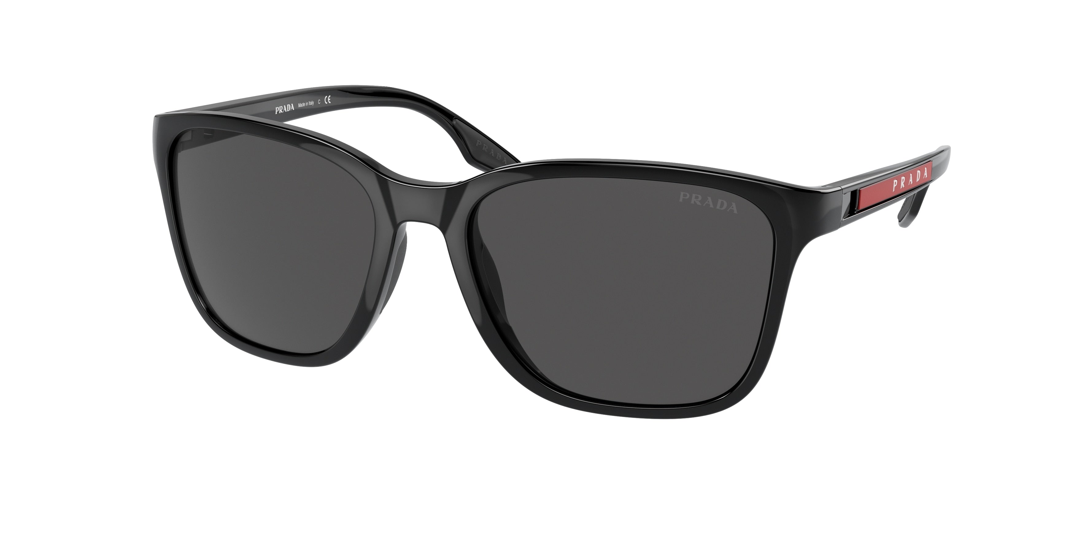 Prada Linea Rossa PS02WS Pillow Sunglasses  1AB06F-Black 56-140-18 - Color Map Black