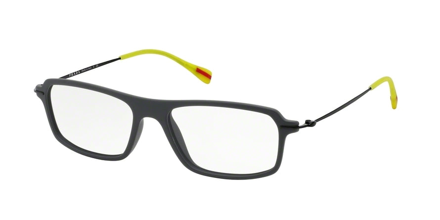 Prada Linea Rossa PS03FV Rectangle Eyeglasses  TFZ1O1-GREY RUBBER 55-16-145 - Color Map grey