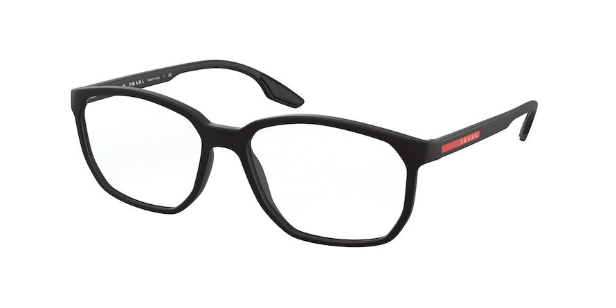 Prada Linea Rossa PS03MV Irregular Eyeglasses  1BO1O1-MATTE BLACK 55-16-145 - Color Map black