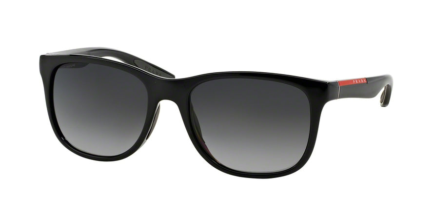 Prada Linea Rossa PS03OSF Square Sunglasses  1AB5W1-BLACK 58-17-150 - Color Map black