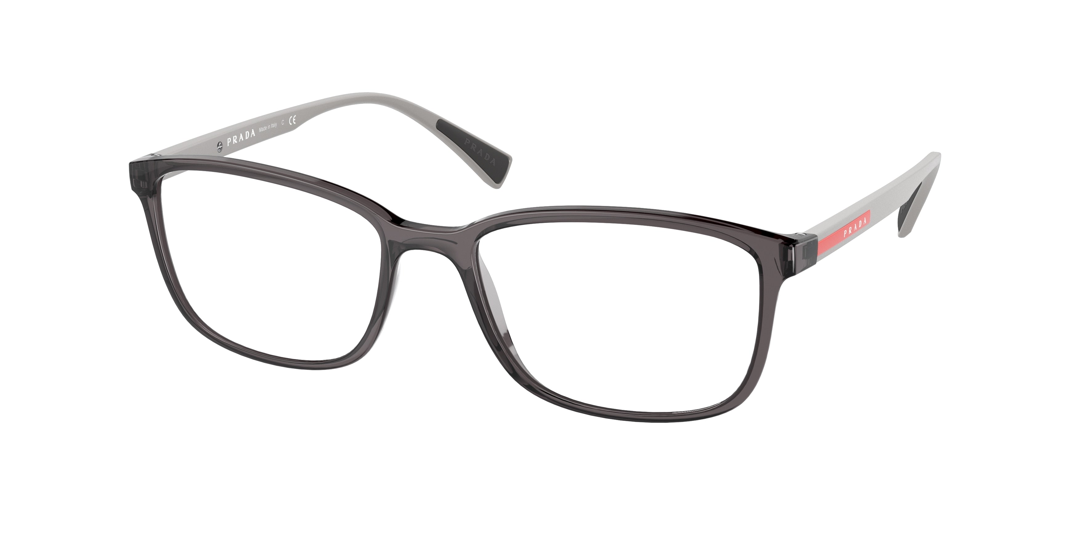 Prada Linea Rossa LIFESTYLE PS04IV Rectangle Eyeglasses  01D1O1-Grey 55-140-18 - Color Map Grey