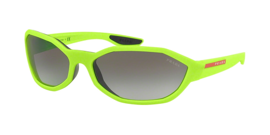 Prada Linea Rossa ACTIVE PS04US Irregular Sunglasses  4940A7-MATTE FLUO GREEN 67-17-135 - Color Map green