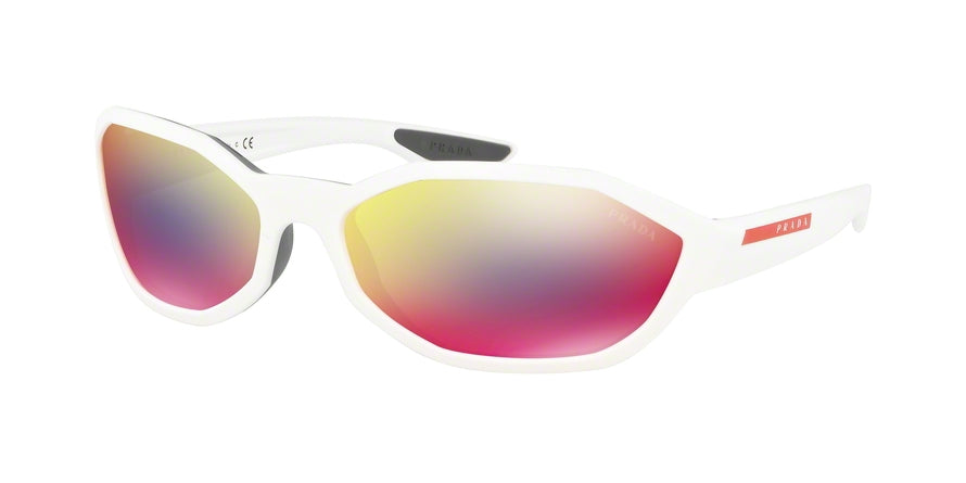 Prada Linea Rossa ACTIVE PS04US Irregular Sunglasses  AAI9Q1-MATTE WHITE 67-17-135 - Color Map white