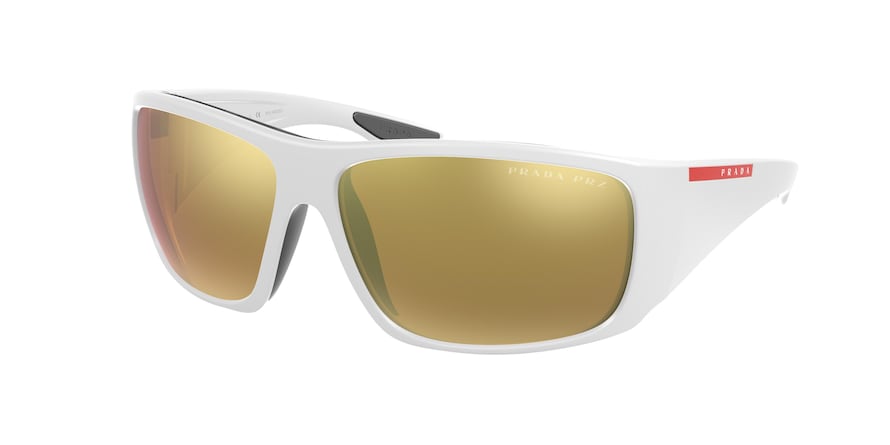 Prada Linea Rossa PS04VS Pillow Sunglasses  AAI5N2-WHITE DEMISHINY 66-14-130 - Color Map white