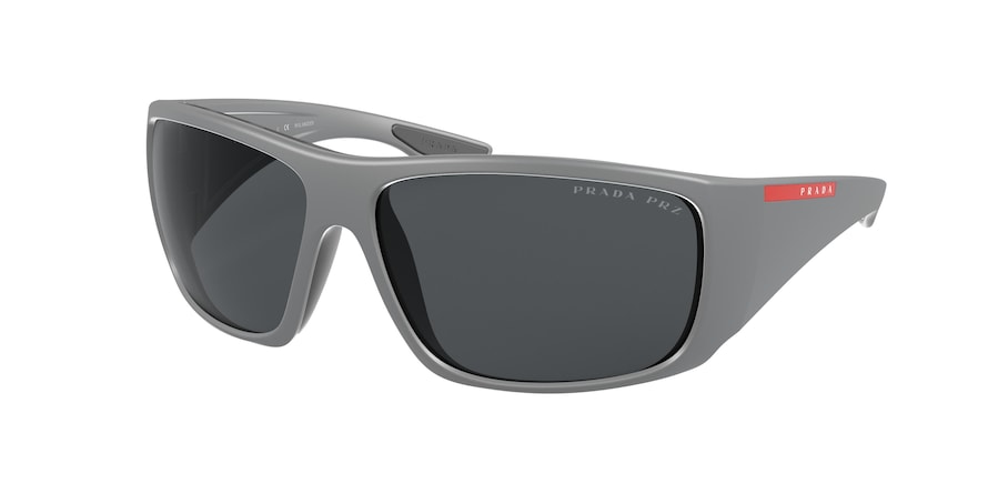 Prada Linea Rossa PS04VS Pillow Sunglasses  NAR5Z1-LIGHT GREY DEMISHINY 66-14-130 - Color Map grey