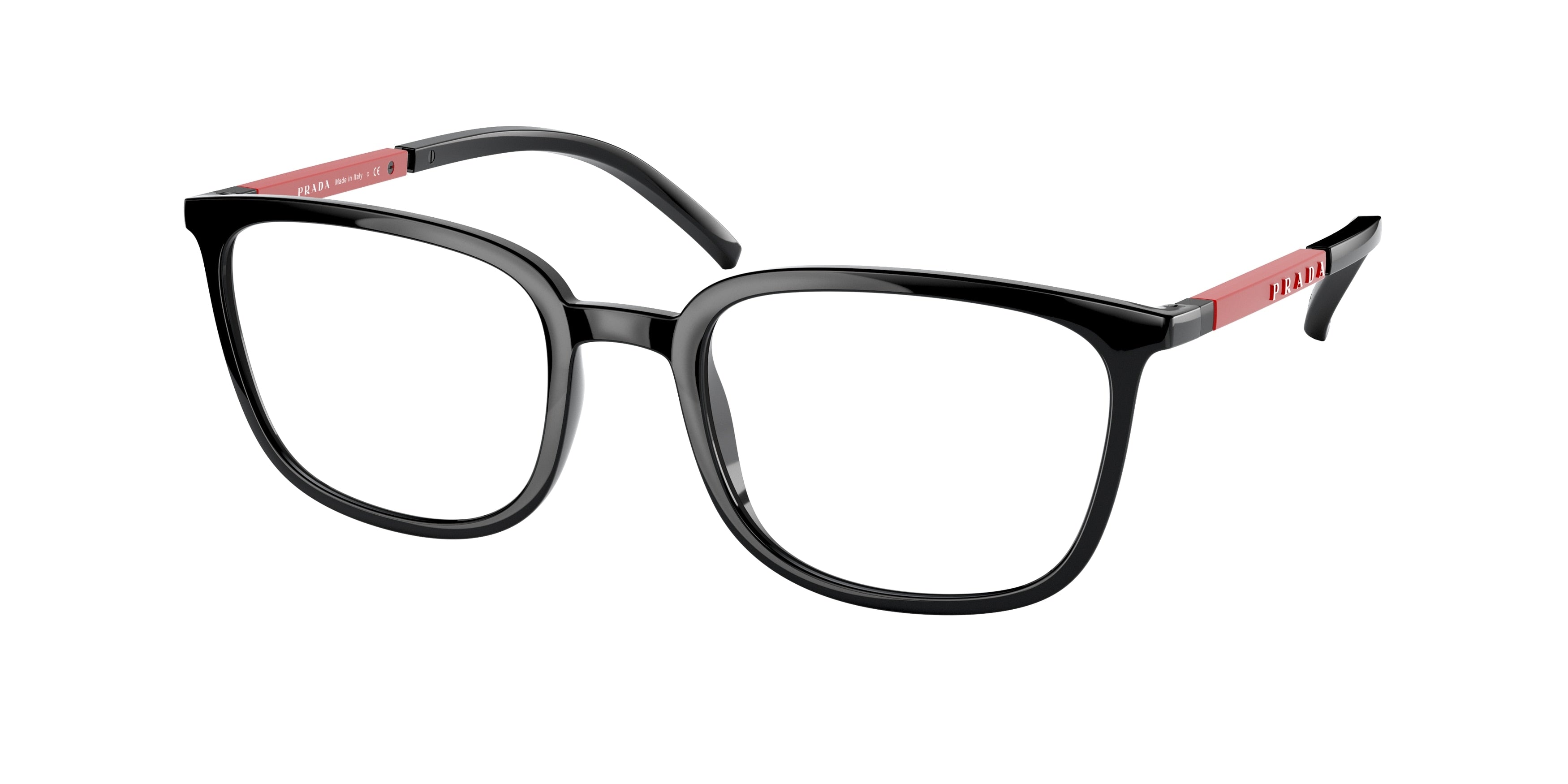 Prada Linea Rossa PS05NV Pillow Eyeglasses  1AB1O1-Black 53-145-21 - Color Map Black