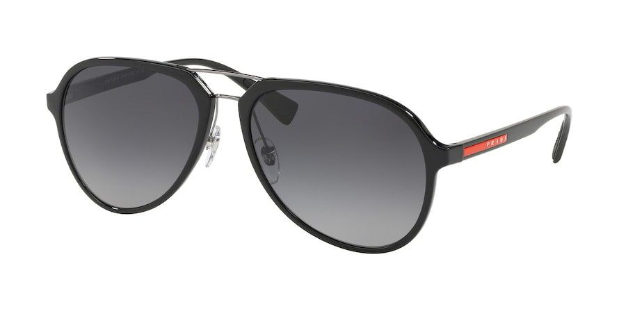 Prada Linea Rossa LIFESTYLE PS05RS Pilot Sunglasses  1AB5W1-BLACK 58-17-135 - Color Map black