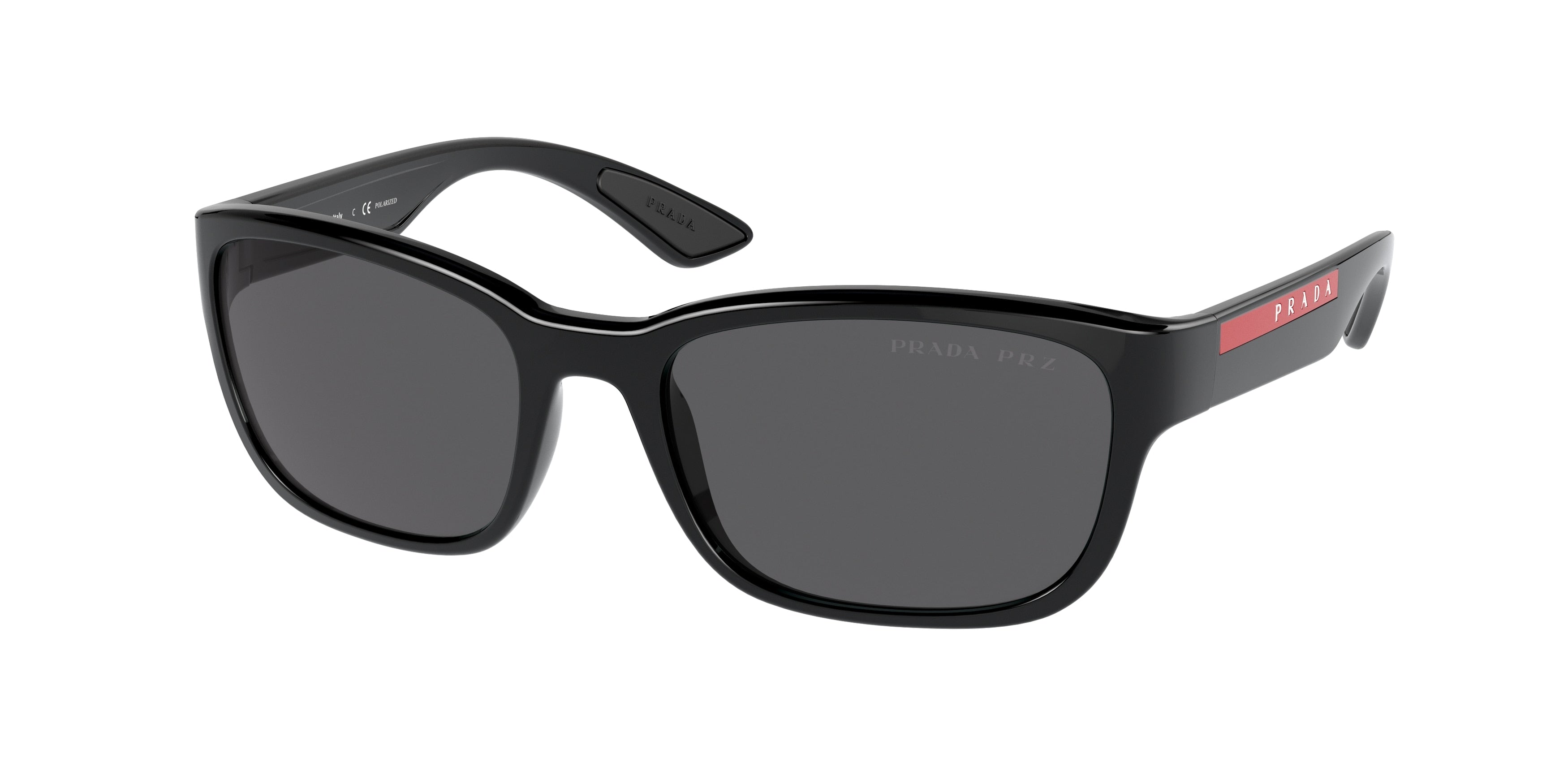 Prada Linea Rossa PS05VS Pillow Sunglasses  1AB02G-Black 57-145-19 - Color Map Black