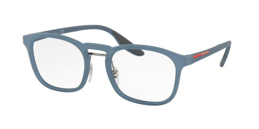 Prada Linea Rossa PS06HV Pillow Eyeglasses  VHE1O1-OPAL AVIO RUBBER 54-20-145 - Color Map blue