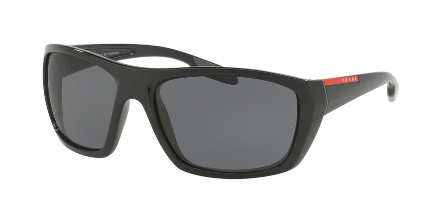 Prada Linea Rossa ACTIVE PS06SS Rectangle Sunglasses  1AB5Z1-BLACK 61-17-130 - Color Map black