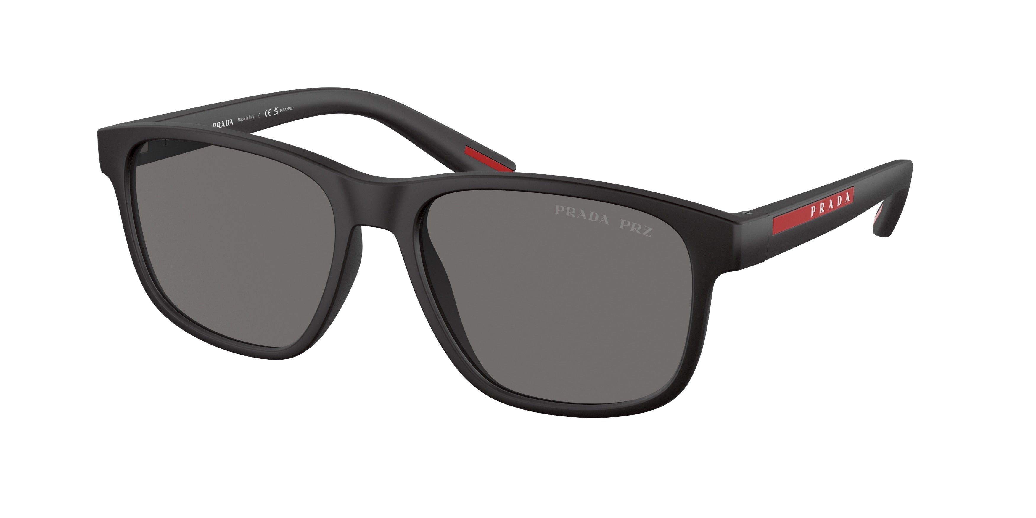 Prada Linea Rossa PS06YS Pillow Sunglasses  DG002G-Black Rubber 56-145-17 - Color Map Black