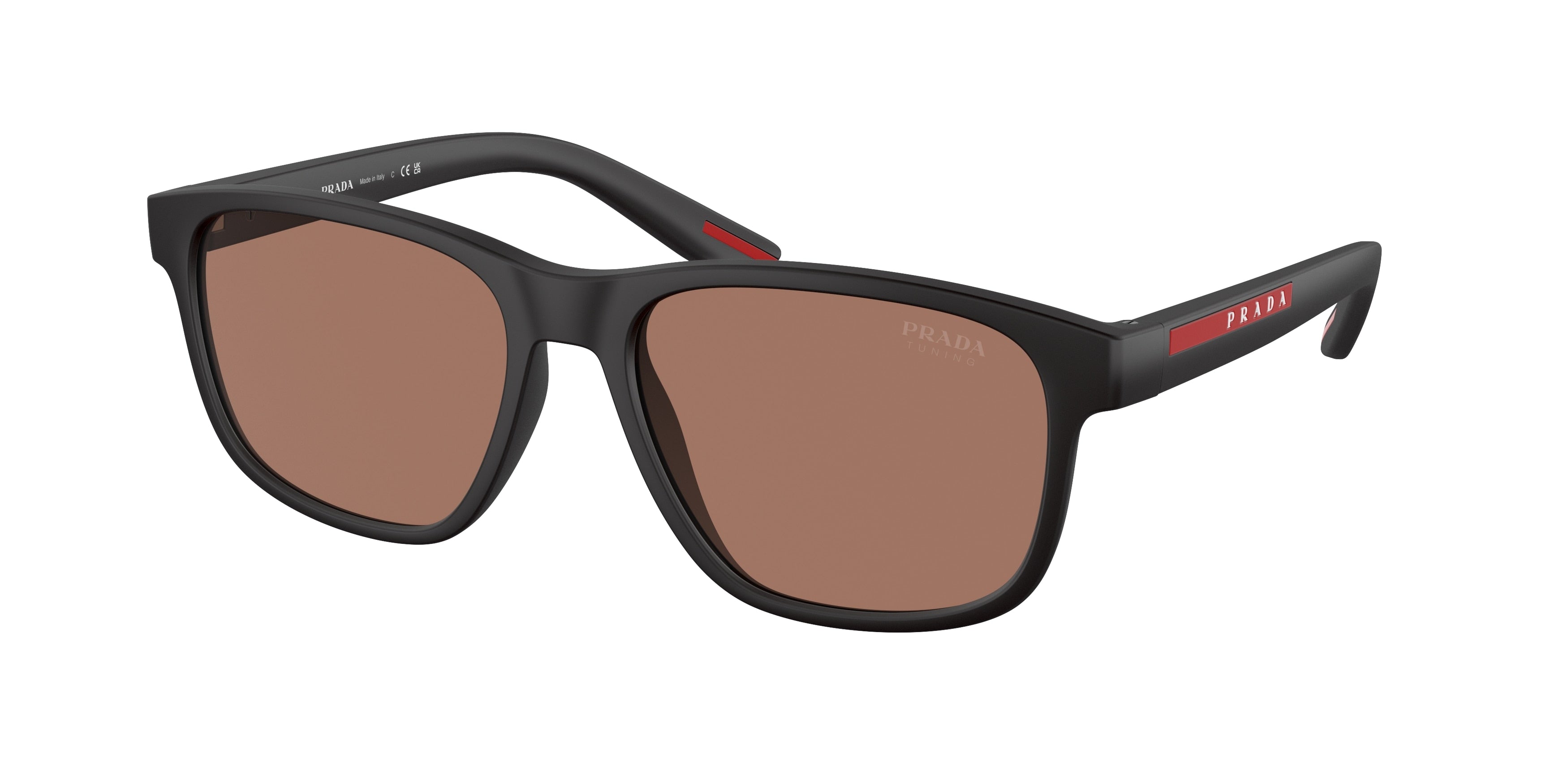 Prada Linea Rossa PS06YS Pillow Sunglasses  DG050A-Black Rubber 56-145-17 - Color Map Black