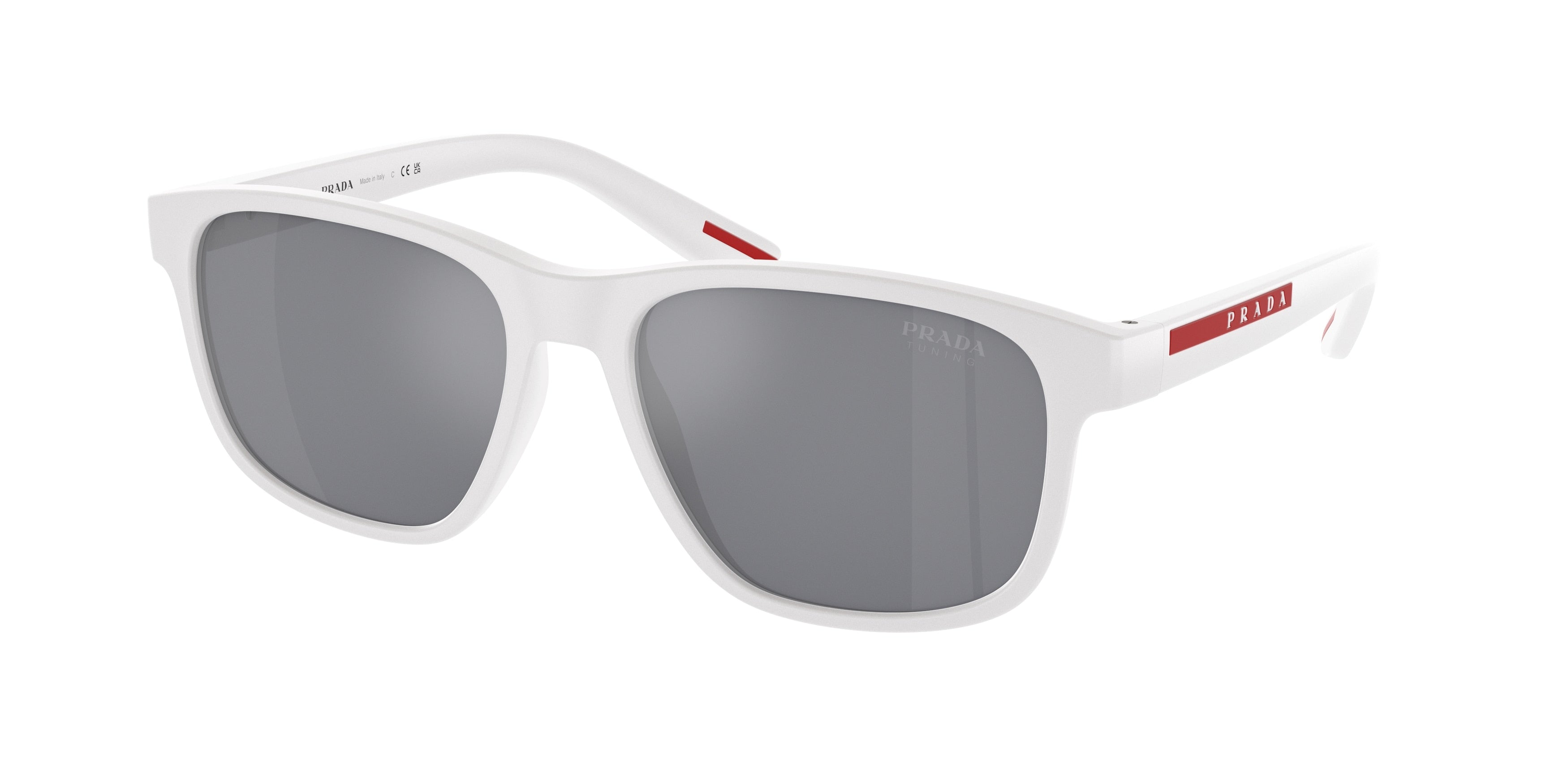 Prada Linea Rossa PS06YS Pillow Sunglasses  TWK40A-White Rubber 56-145-17 - Color Map White