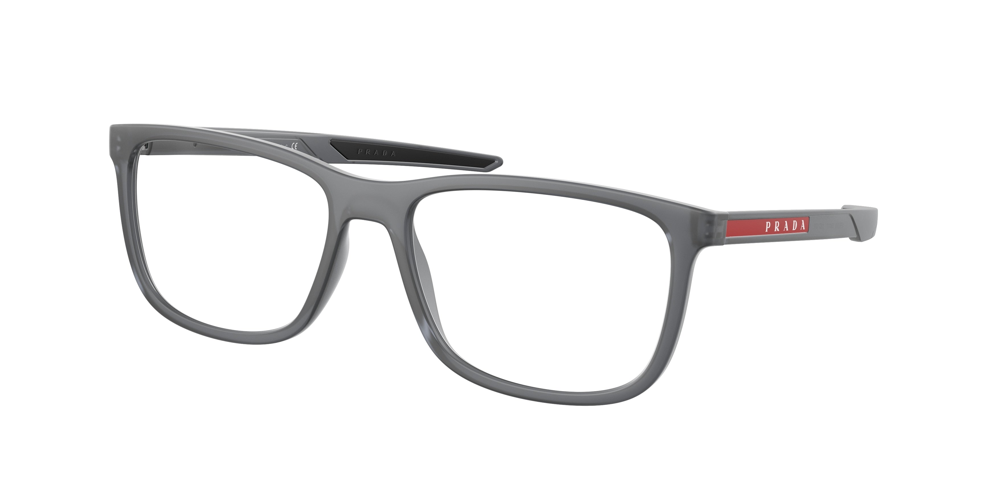 Prada Linea Rossa PS07OV Pillow Eyeglasses  13C1O1-Transparent Black 56-140-17 - Color Map Black