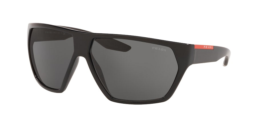 Prada Linea Rossa ACTIVE PS08US Irregular Sunglasses  1AB1A1-BLACK 67-12-130 - Color Map black
