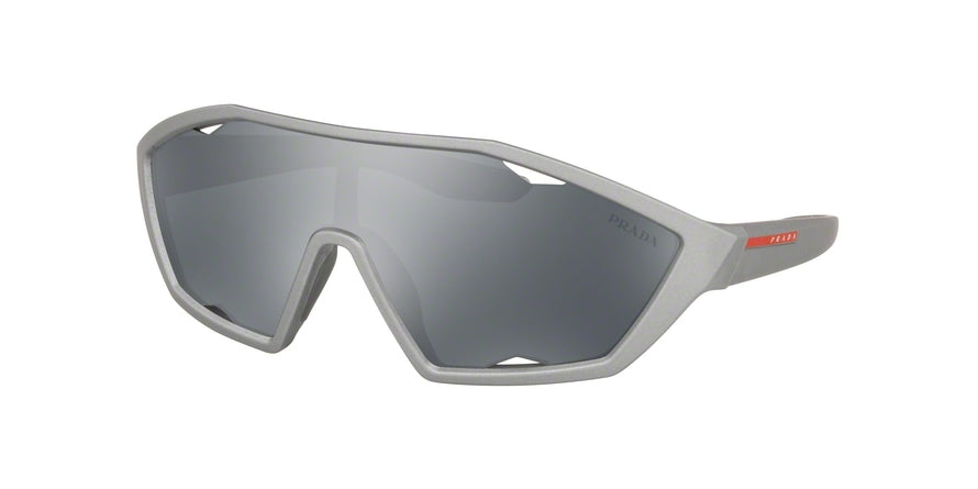 Prada Linea Rossa ACTIVE PS16US Irregular Sunglasses  4495L0-DK GREY METAL RUBBER 23-123-120 - Color Map grey