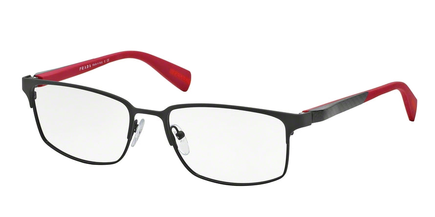 Prada Linea Rossa NETEX PS50FV Rectangle Eyeglasses  TIG1O1-GREY RUBBER 56-18-140 - Color Map grey