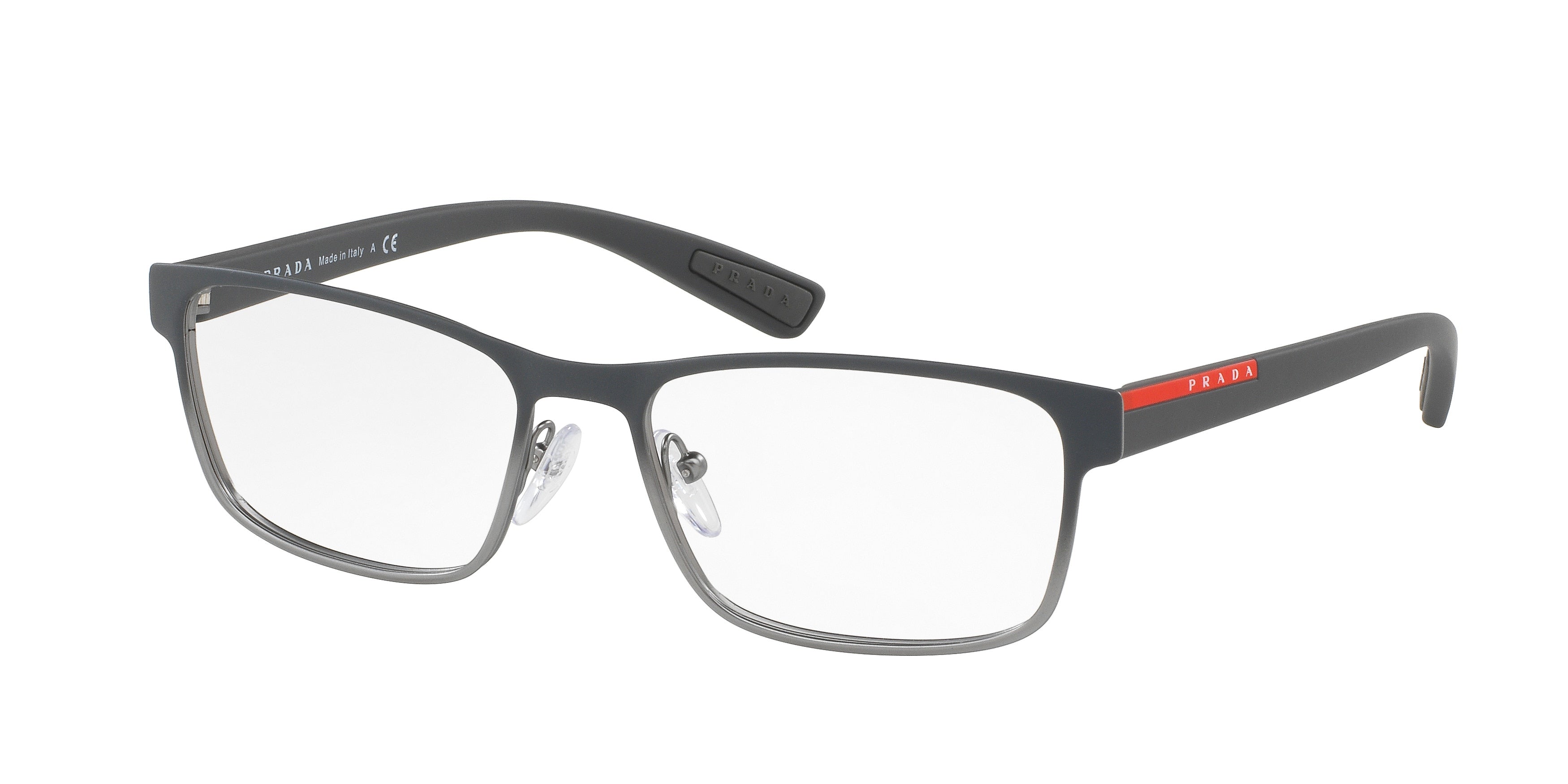 Prada Linea Rossa LIFESTYLE PS50GV Rectangle Eyeglasses  U6U1O1-Grey Gradient 55-140-17 - Color Map Grey