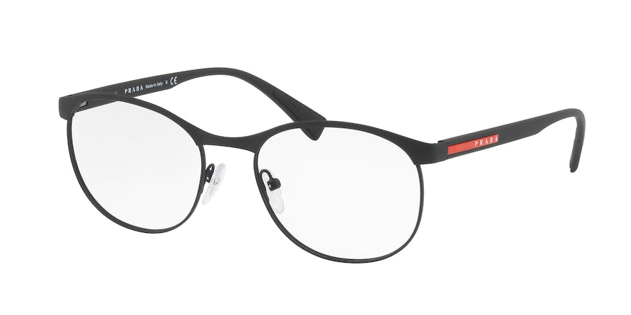 Prada Linea Rossa PS50IV Phantos Eyeglasses  DG01O1-BLACK RUBBER 51-18-140 - Color Map black