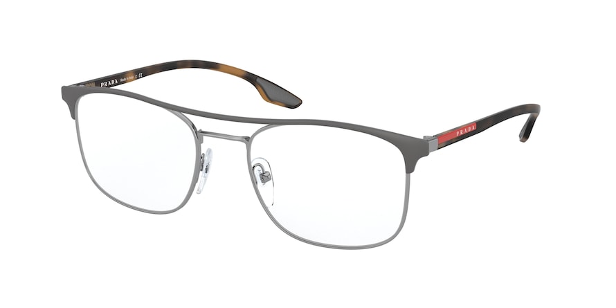 Prada Linea Rossa PS50NV Pillow Eyeglasses  09I1O1-MATTE GREY/GUNMETAL 54-19-145 - Color Map grey