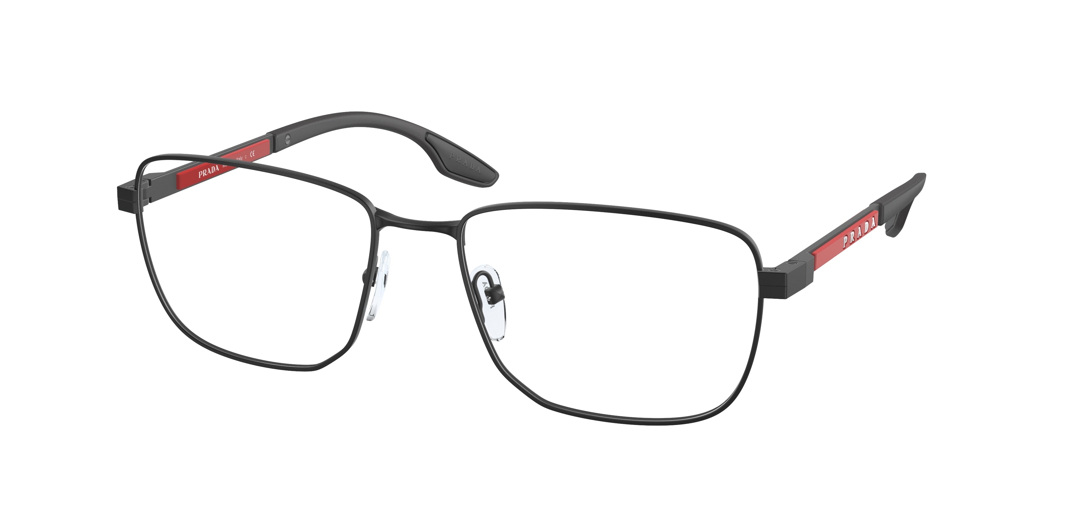 Prada Linea Rossa PS50OV Pillow Eyeglasses  DG01O1-Rubber Black 56-140-18 - Color Map Black