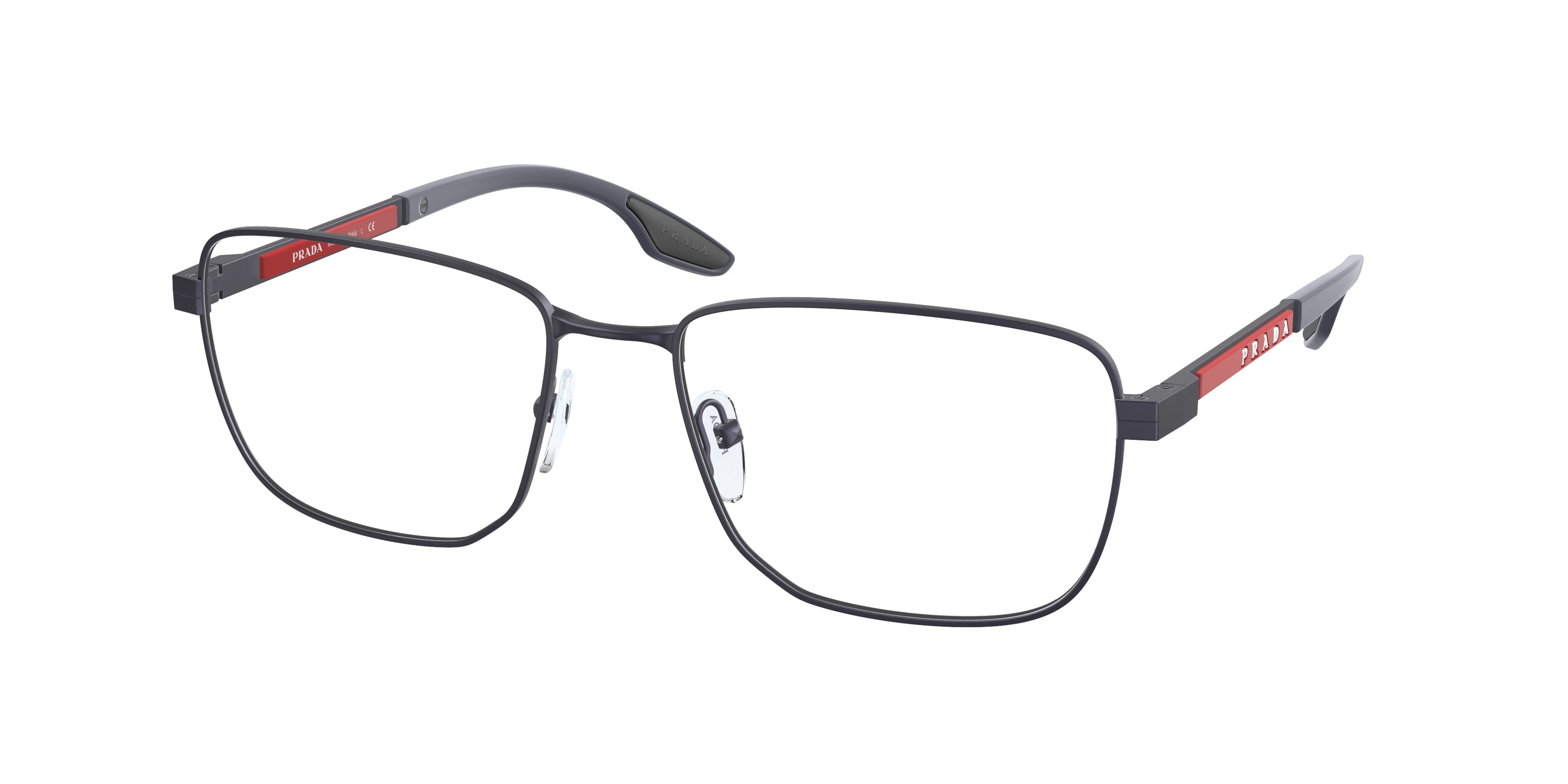 Prada Linea Rossa PS50OV Pillow Eyeglasses  UR71O1-Rubber Blue 54-140-18 - Color Map Blue