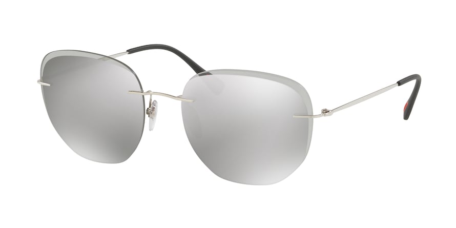 Prada Linea Rossa PS50TS Irregular Sunglasses  1BC125-SILVER 57-18-140 - Color Map silver