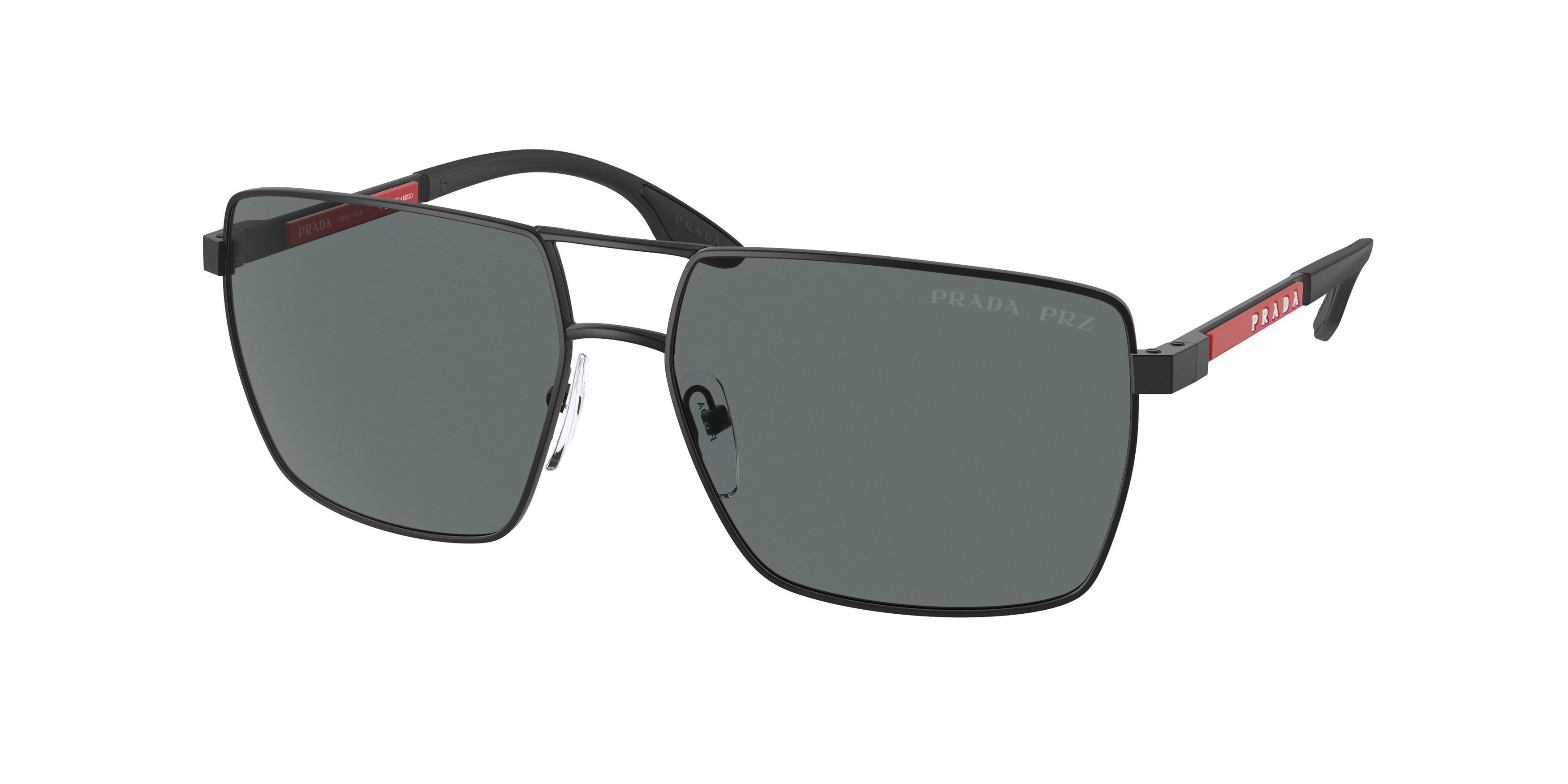 Prada Linea Rossa PS50WS Pillow Sunglasses  DG002G-Black Rubber 58-140-15 - Color Map Black