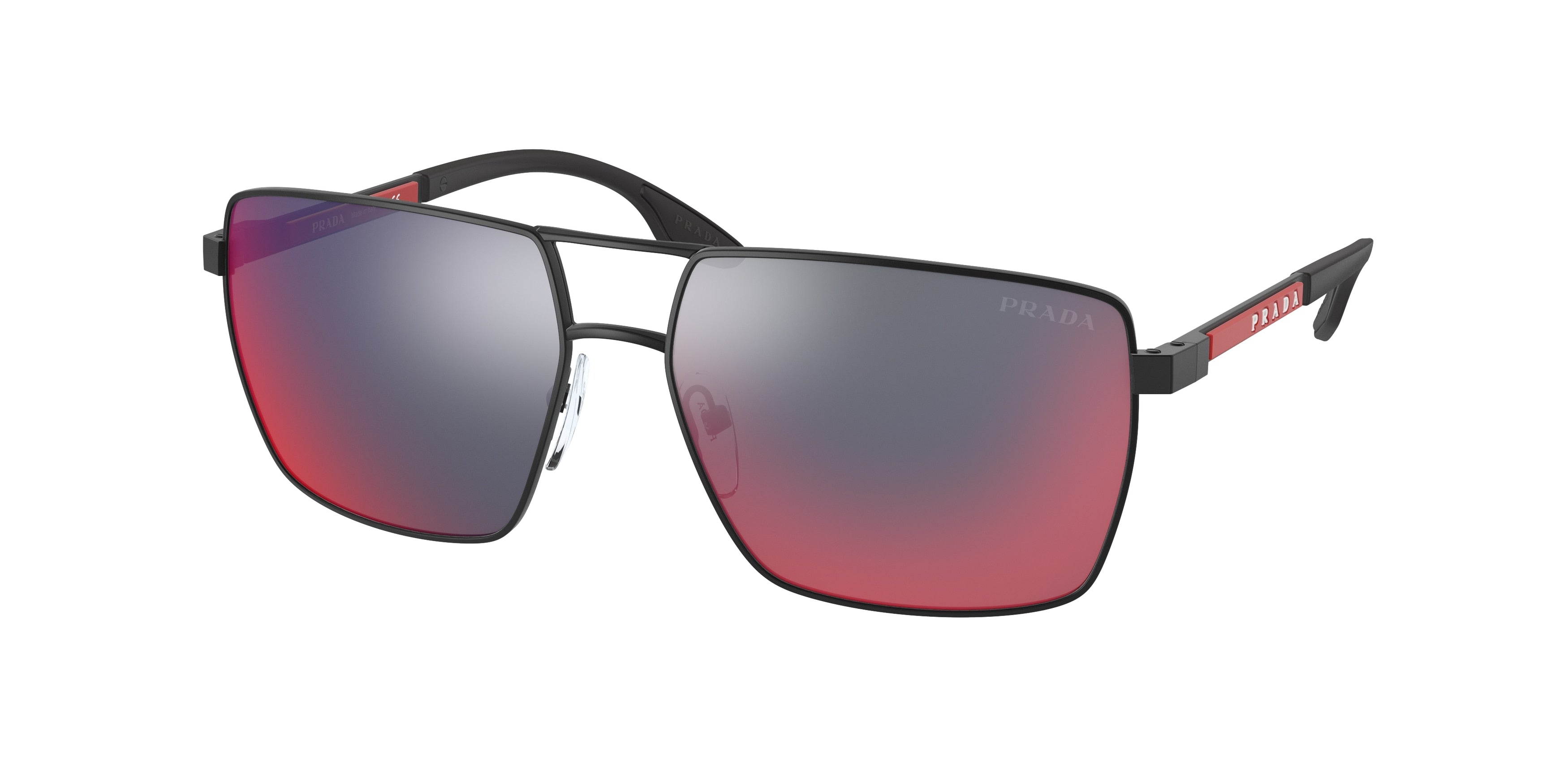 Prada Linea Rossa PS50WS Pillow Sunglasses  DG008F-Black Rubber 58-140-15 - Color Map Black