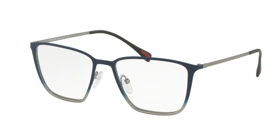 Prada Linea Rossa PS51HV Square Eyeglasses  U6T1O1-TOP BLUE GRADIENT/GUNMETAL 54-17-140 - Color Map blue