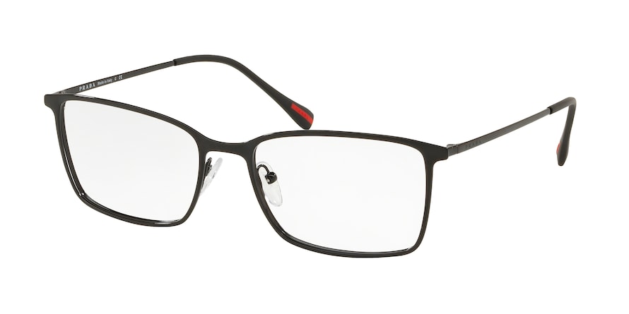 Prada Linea Rossa LIFESTYLE PS51LV Rectangle Eyeglasses  1AB1O1-BLACK 56-18-145 - Color Map black