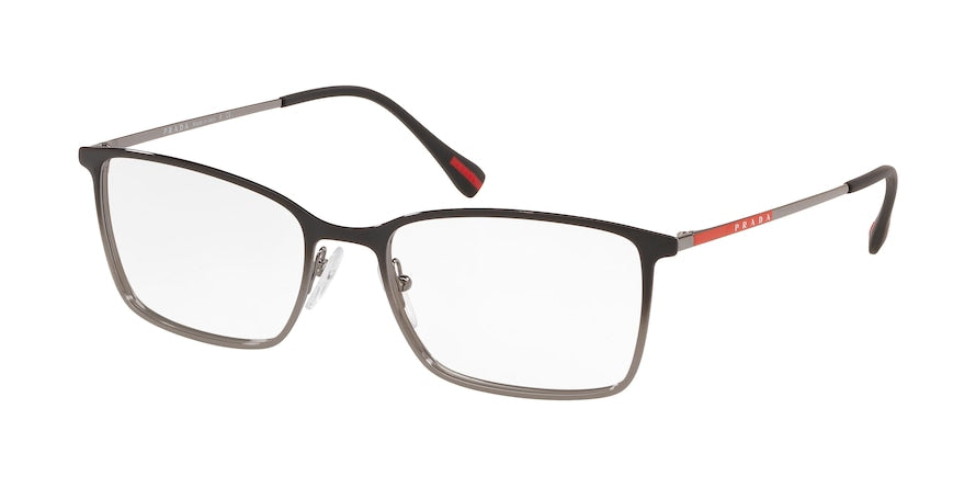 Prada Linea Rossa LIFESTYLE PS51LV Rectangle Eyeglasses  5791O1-TOP BLACK GRADIENT/GUNMETAL 56-18-145 - Color Map black