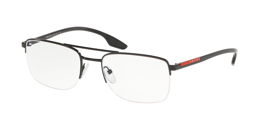 Prada Linea Rossa LIFESTYLE PS51MV Rectangle Eyeglasses  1AB1O1-BLACK 55-19-145 - Color Map black