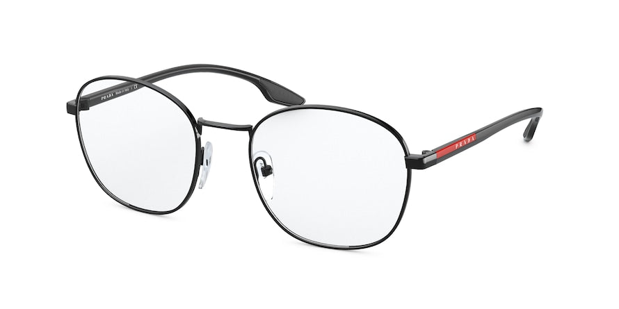 Prada Linea Rossa PS51NV Round Eyeglasses  1AB1O1-BLACK 53-20-145 - Color Map black