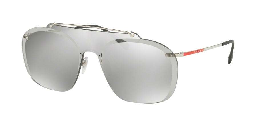 Prada Linea Rossa LIFESTYLE PS51TS Rectangle Sunglasses  1BC125-SILVER 37-137-145 - Color Map silver