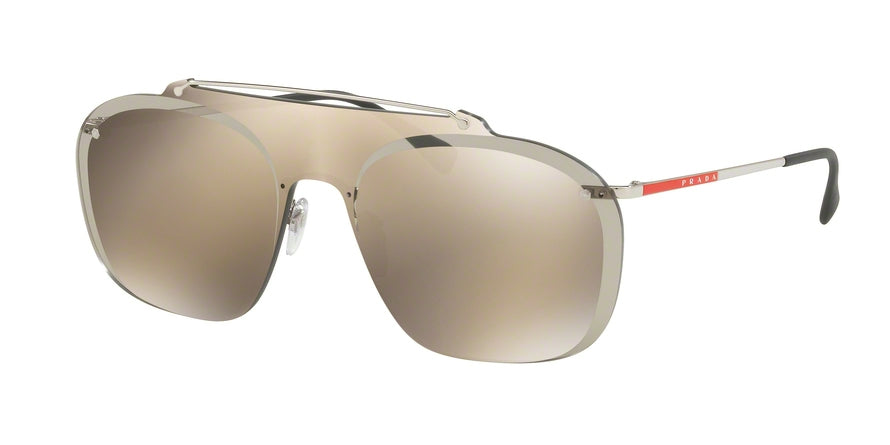 Prada Linea Rossa LIFESTYLE PS51TS Rectangle Sunglasses  1BC128-SILVER 37-137-145 - Color Map silver