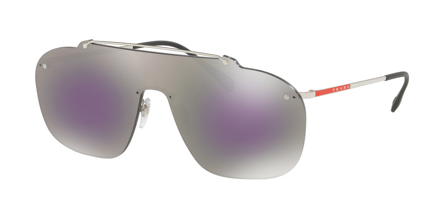 Prada Linea Rossa LIFESTYLE PS51TS Rectangle Sunglasses  1BC129-SILVER 37-137-145 - Color Map silver