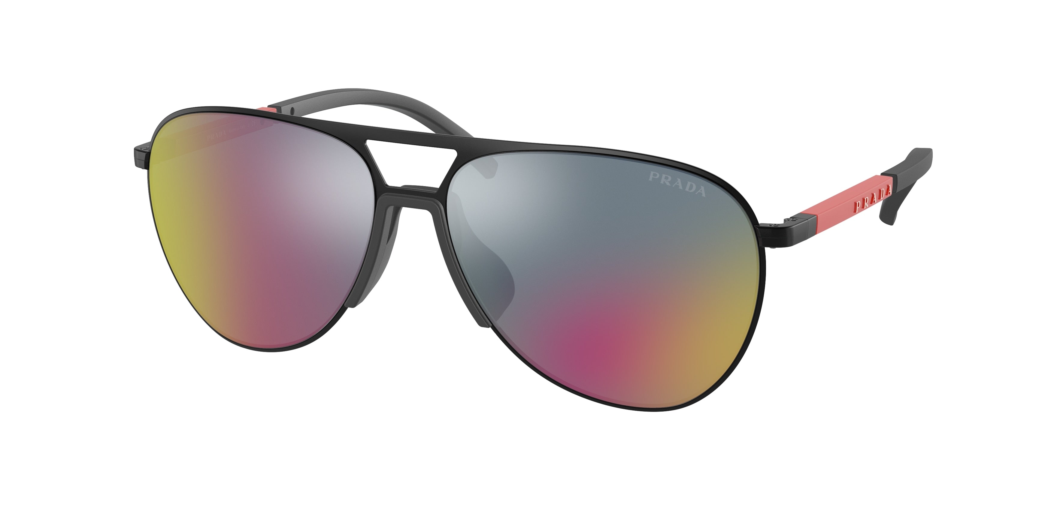 Prada Linea Rossa PS51XS Pilot Sunglasses  1BO01M-Matte Black 58-145-15 - Color Map Black