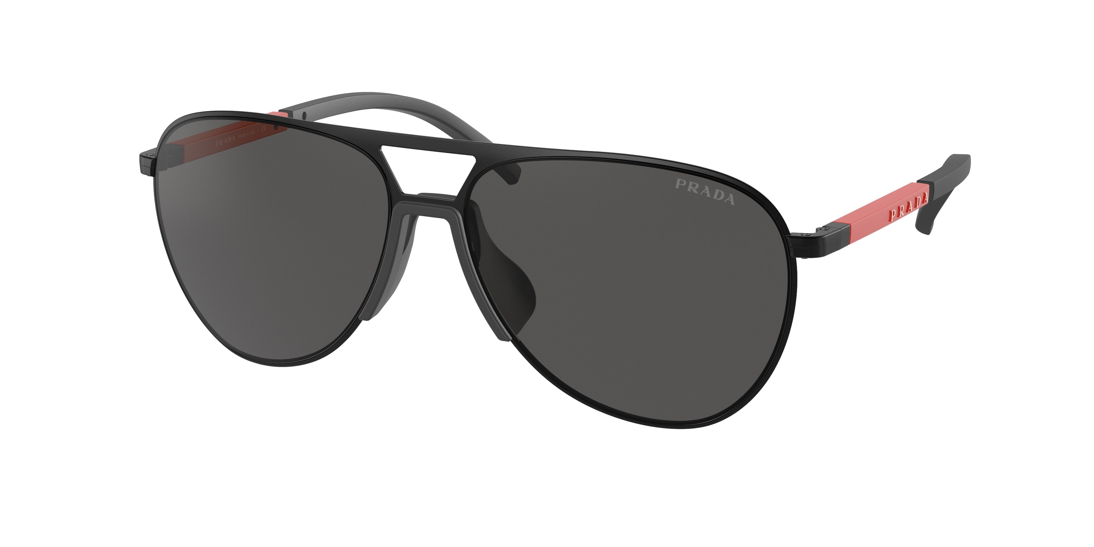 Prada Linea Rossa PS51XS Pilot Sunglasses  1BO06L-Matte Black 58-145-15 - Color Map Black